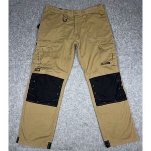 DeWalt Tradesman Pants Mens 36x33 (Fits 36x31) Cargo Workwear Brown DXWW50023